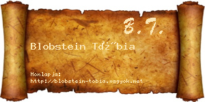 Blobstein Tóbia névjegykártya
